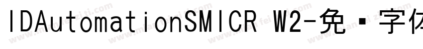 IDAutomationSMICR W2字体转换